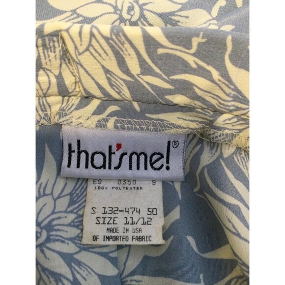 Vintage That's Me Women's Jacket Size 9/10 and Skirt Size 11/12 Set Floral Blue - Picture 12 of 14